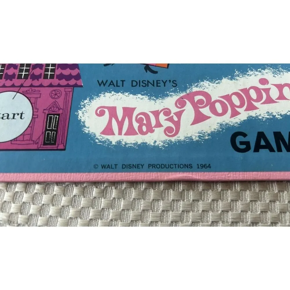 Replacement  Board  and Rule Vintage Wlat Disney Mary Poppins Game